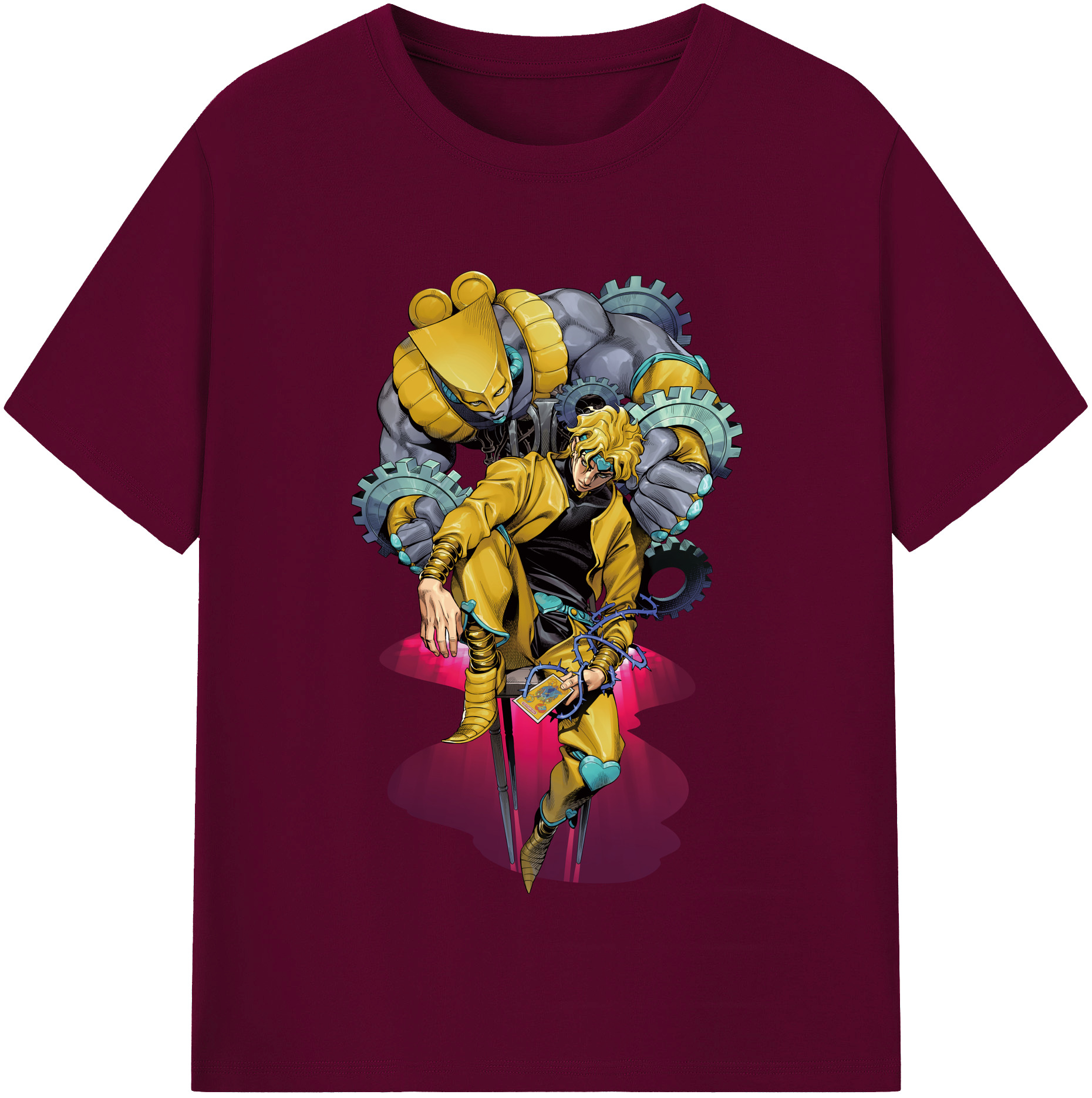 （画像用） ジョジョの奇妙な冒険 ディオ?ブランドー JoJo's Bizarre Adventure Dio Brando レディースカジュアルプリントTシャツ（綿100％）